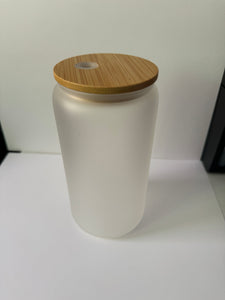 16oz Frosted GLASS can cup