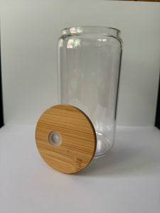 16oz clear GLASS can cup
