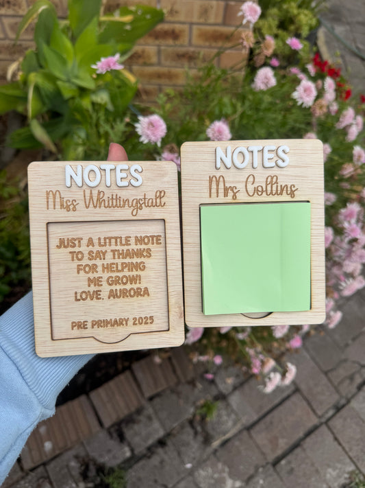 Sticky note pad holder